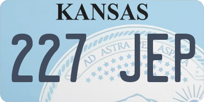 KS license plate 227JEP