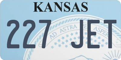 KS license plate 227JET