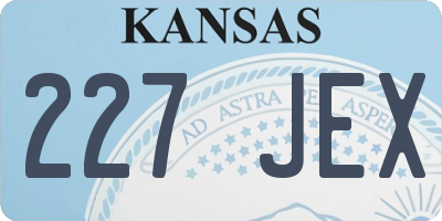 KS license plate 227JEX