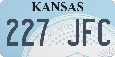 KS license plate 227JFC