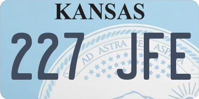 KS license plate 227JFE