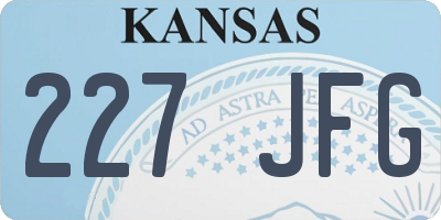 KS license plate 227JFG