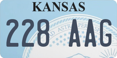 KS license plate 228AAG