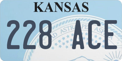 KS license plate 228ACE