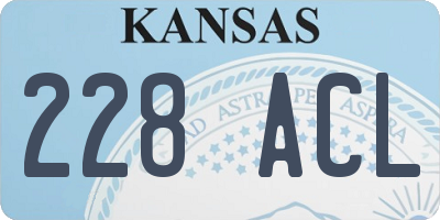 KS license plate 228ACL