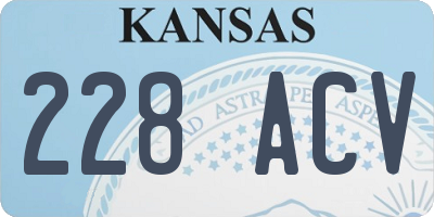KS license plate 228ACV