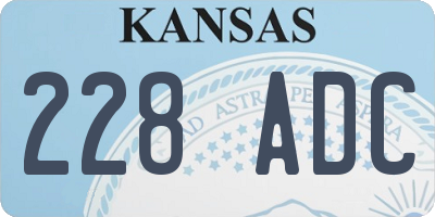 KS license plate 228ADC