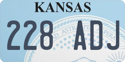 KS license plate 228ADJ
