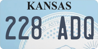 KS license plate 228ADQ