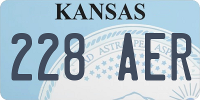 KS license plate 228AER