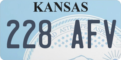 KS license plate 228AFV