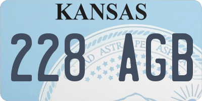 KS license plate 228AGB