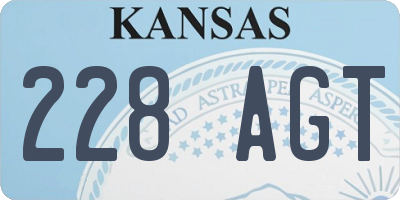 KS license plate 228AGT