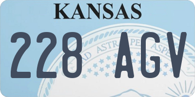 KS license plate 228AGV