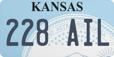 KS license plate 228AIL