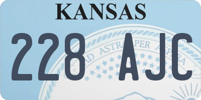 KS license plate 228AJC