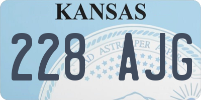 KS license plate 228AJG