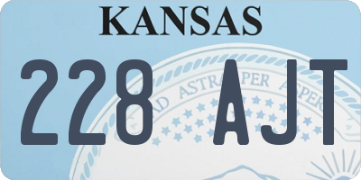 KS license plate 228AJT