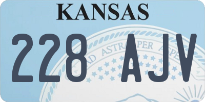 KS license plate 228AJV
