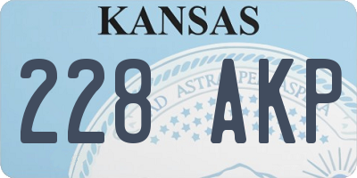 KS license plate 228AKP