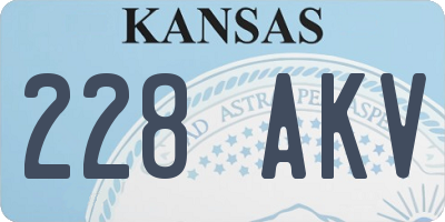 KS license plate 228AKV
