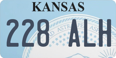 KS license plate 228ALH