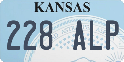 KS license plate 228ALP