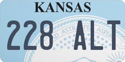 KS license plate 228ALT