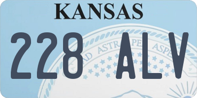 KS license plate 228ALV