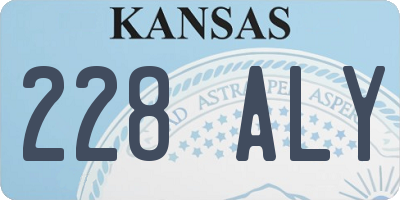 KS license plate 228ALY