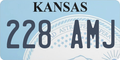 KS license plate 228AMJ