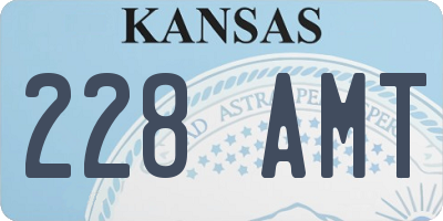 KS license plate 228AMT
