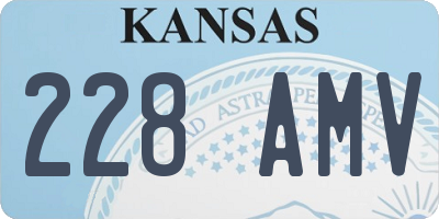 KS license plate 228AMV