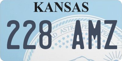 KS license plate 228AMZ