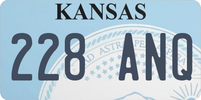 KS license plate 228ANQ