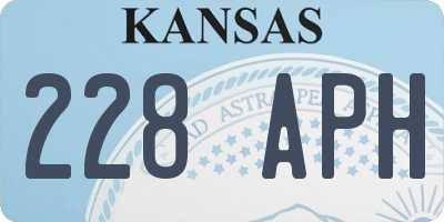 KS license plate 228APH