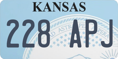 KS license plate 228APJ