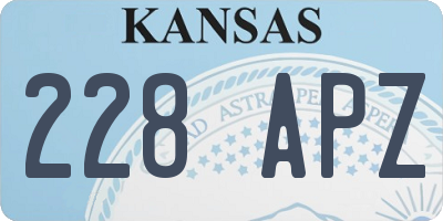 KS license plate 228APZ