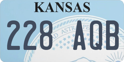 KS license plate 228AQB