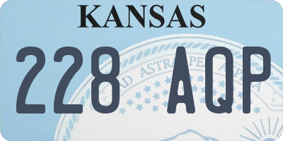 KS license plate 228AQP
