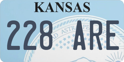 KS license plate 228ARE