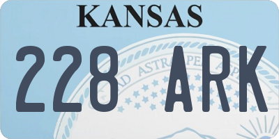 KS license plate 228ARK