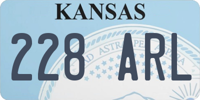 KS license plate 228ARL