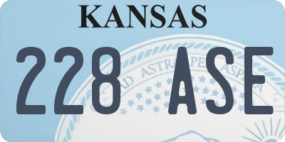 KS license plate 228ASE