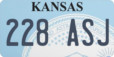 KS license plate 228ASJ