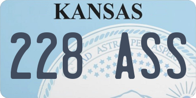 KS license plate 228ASS