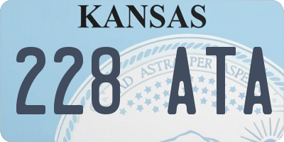 KS license plate 228ATA