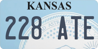 KS license plate 228ATE