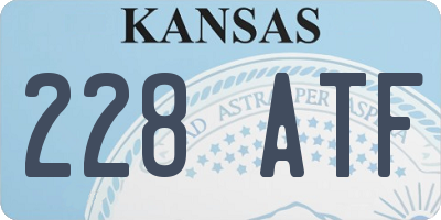 KS license plate 228ATF