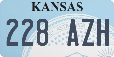 KS license plate 228AZH